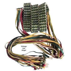 Vintage Lee Angel Beaded Wrap Belt